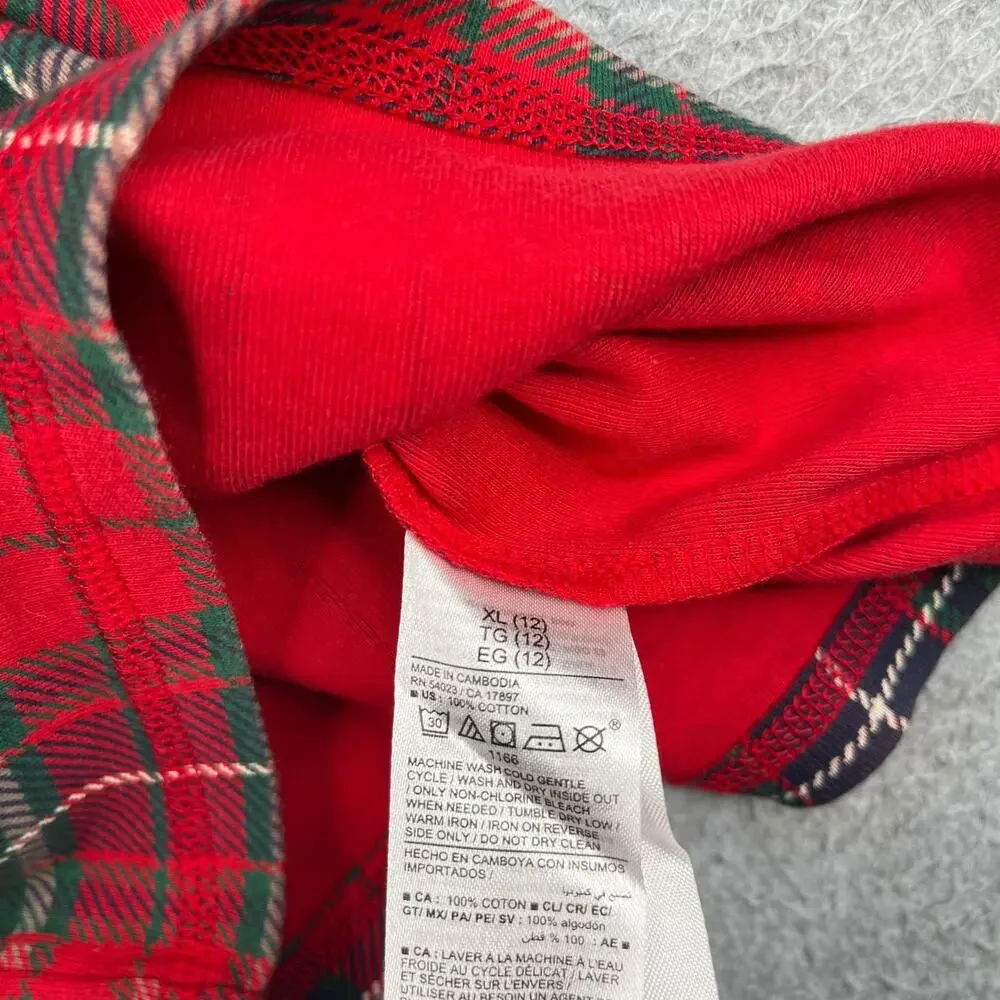 Old Navy Long Sleeve Youth Christmas Sleep Shirt Unisex Size XL NEW
